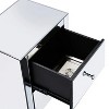 ONWITH 2 - Drawer Mirrored Nightstand - 4 of 4