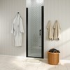 ONWITH 30 to 31-1/4 in. W x 72 in. H Pivot Swing Frameless Shower Door in Black with Clear Glass - 2 of 3