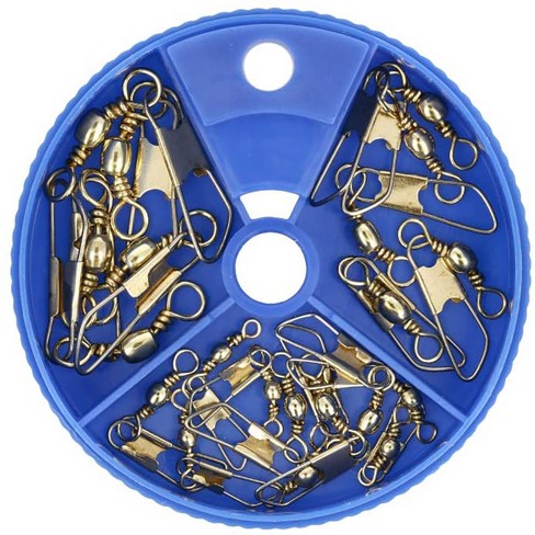 Eagle Claw Brass Barrel Swivels With Safety Snap Assorted Pack : Target
