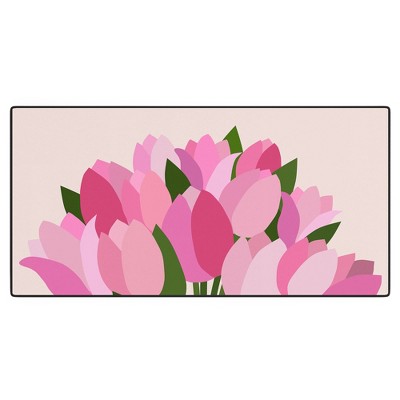 Daily Regina Designs Fresh Tulips Abstract Floral Desk Mat - Deny Designs