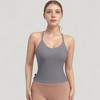 Anna-Kaci Active Women's Strappy Crisscross Back Athletic Tank Top with Built-In Shelf Bra - 2 of 4