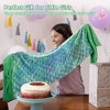 Catalonia Mermaid Tail Blanket for Toddlers Girls, Super Soft Plush Flannel Mermaid Sleeping Bag, Unicorn Pattern, Gift for Girls - 4 of 4