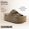 CUSHIONAIRE Women's Guru Genuine Leather footbed platform sandal with +Comfort, Wide Widths Available - 3 of 4