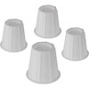 4 Pack Round Bed Risers - Furniture Risers 5 to 6 inches White -  Heavy-Duty Furniture Riser for Table, Couch, Desk, and Chair - HomeItUsa - 3 of 4