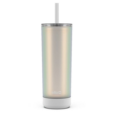 Ello Monterey 24oz Double Wall Plastic Tumbler -White Iridescent