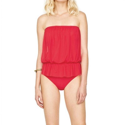 Women's Mesh Blouson Bandeau One Piece Swimsuit - Gottex