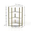 Bookcase Rustic Corner Shelf with Open Shelves and Space-Saving Design for Home Office 22.24in Wide - 3irtyhousy - 4 of 4