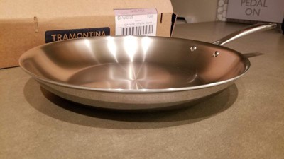 Tramontina Fry Pan Stainless Steel Tri-Ply Clad 12-inch, 80116/007DS &  80114/535DS Professional Aluminum Nonstick Restaurant Fry Pan, 10,  NSF-Certified - Yahoo Shopping