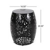 PAGED Modern Round Outdoor Side Table,13.25 inch Iron Patio End Tables for Backyard,Pool, Indoor Companion,Durable and Stable - 3 of 4