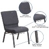 Flash Furniture HERCULES™ Series Auditorium Chair - Chair with Storage - 19inch Wide Seat - Dark Gray Fabric/Silver Vein Frame - 3 of 4