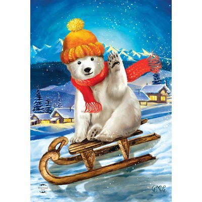 Briarwood Lane Garden Flag 18x12.5 For Outdoor Polar Bear Winter Garden Flag Flag For Winter Garden Flag Flags For Outside