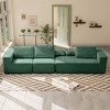 Wooakway 104"W*24"H Beige/Green/Gray/Black 4 Seat Sectional Sofa Small Space Armrest Soft Touch 5 Pillows Luxury Plush Easy Assembly - 3 of 4
