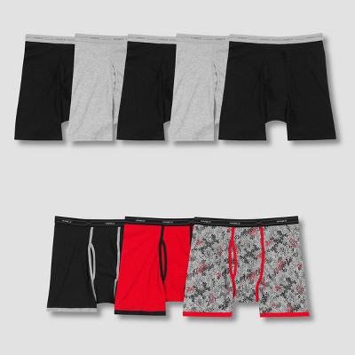 hanes men's knit boxer shorts with comfortsoft waistband 5pk