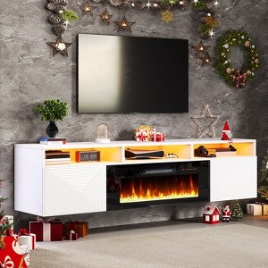 AMERLIFE Floating TV Stand with 40" Electric Fireplace - 1 of 4