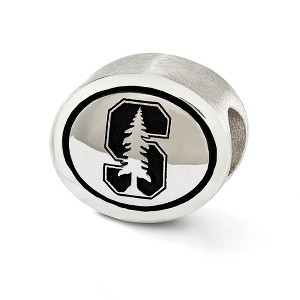 Black Bow Jewelry Sterling Silver & Enamel Stanford University Collegiate Bead Charm - 1 of 4