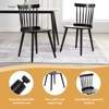 Bekrvio Windsor Dining Chair-Farmhouse Solid Wood Spindle Back Side Chair Mid-Century Modern Black Armless Kitchen Chair for Dining Room Restaurant - 4 of 4