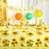 Sparkle and Bash 207 Piece Serve 24 Sunflower Party Dinnerware Set, Tablecloth, Treat Bag & Balloon for Baby Shower Decorations - 2 of 4