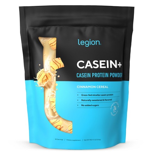 Legion Casein+ Pure Micellar Casein Protein Powder, Casein Cinnamon Cereal, 30 Servings - image 1 of 4