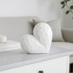 Creative Abstract Ceramic Heart Sculpture, Room, Office Decor or Gift - 1 of 4