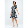 WEST K Women's Monica Short Sleeve Faux-Wrap Dress - 2 of 4