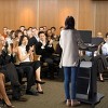 Tangkula Set of 2 Mobile Laptop Podium Height Adjustable Podium Stand Standing Desk Rolling Desk Laptop Cart with Swivel Top & Movable Wheels - 3 of 4