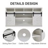 Syemin Decorative Storage Cabinet, Double Door Four-Layer Shelf, Living Room Dresser with Grooved Texture for Living Room, Entryway, - 3 of 4