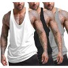 COOFANDY Men's 3 Pack Tank Tops Gym Workout Shirt Y-Back Sleeveless Muscle Fitness Bodybuilding Tank Shirts - 3 of 4