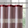 Floral Fabric Shower Curtain 72"x72", Fine Pleated Details Transitional Shower Curtains, Farmhouse Style Bathroom Accessory - 3 of 4