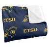 East Tennessee State University Logo Pattern Silky 50x60 Blanket, 1 Sided 50x60 - 3 of 4