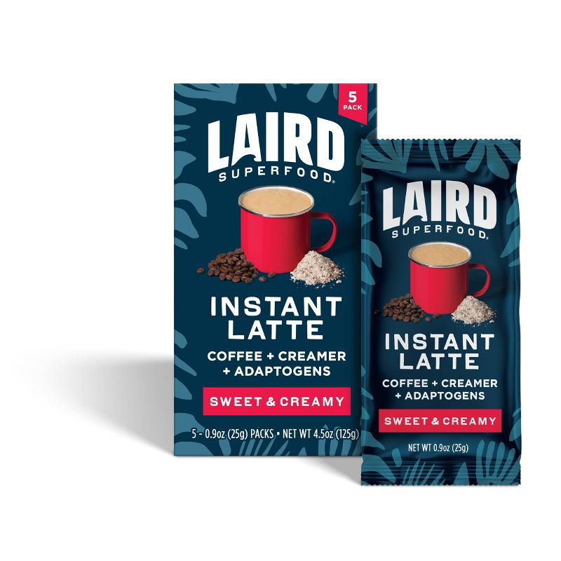 Laird Superfood Sweet and Creamy Medium Roast Instant Latte - 5ct, 3 of 8