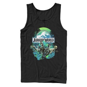 Men's Jurassic World Dinosaur Nature Scene Tank Top - 1 of 4