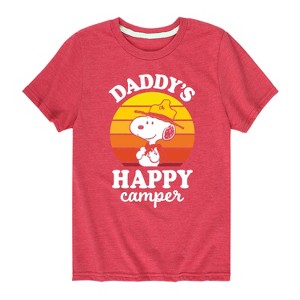 Boys' - Peanuts - Daddy's Little Camper Short Sleeve Graphic T-Shirt - 1 of 4