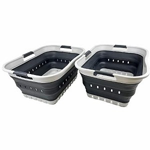 SAMMART 42L (11 gallon) Collapsible Plastic Laundry Basket - 1 of 4