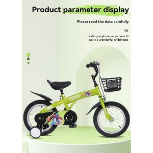 Vynxaria 16 inch sporty kids bike with training wheels and stand Adjustable saddle Suitable for boys and girls ，tall Height 41-53 inches - 1 of 4