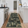 Washable Floral Runner Rug – Non-Slip, Easy-Clean, Soft Low-Pile Floor Mat for Hallway, Laundry & Kitchen - 3 of 4