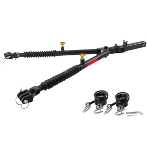 VEVOR Tow Bar, 7500 lbs Towing Capacity with Ropes, Powder-Coating Alloy Steel Bumper-Mounted Universal Towing Bar, Black - 1 of 4