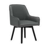 Spire Luxe Swivel Guest/Dining/Office Accent Chair with Arms Blended Leather - Studio Designs Home