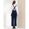 Allegra K Women's Overalls Wide Leg Pants Slant Pocket Long Suspenders Jumpsuit - 4 of 4