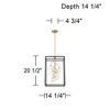 Possini Euro Design Alter Black Gold Pendant Chandelier 14 1/4" Wide Modern LED Frosted Glass 6-Light Fixture for Dining Room - 4 of 4