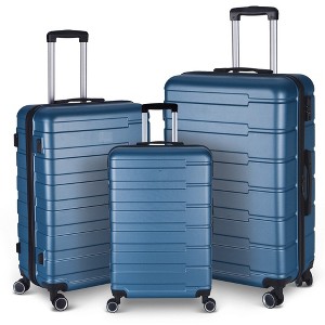 Luggage Set of 3, Suitcases with Spinner Wheels Hardside Expandable Luggage Suitcase Set with TSA Lock for Travel-Dark Blue - 1 of 4