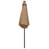 vidaXL Garden Parasol Taupe Polyester Fabric 106.3 in Collapsible - 4 of 4