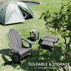 Arceso Folding Adirondack Chair,  15 Inch HDPS Fire Pit Patio Chairs Weather Resistant, Modern Plastic Outdoor Chairs with Cup Holder - 4 of 4