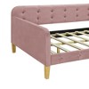 NicBex Twin/Full Size Daybed, Upholstered Day Bed with 4 Support Legs, Velet Sofa Bed with Tufted Button Back - 4 of 4