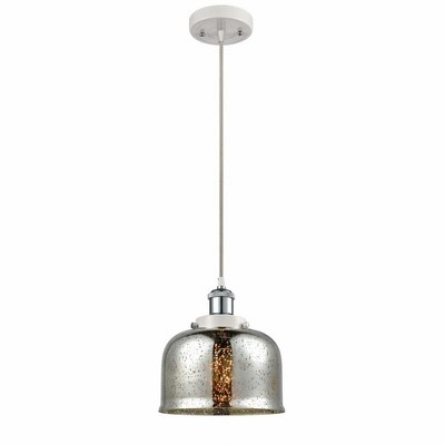 Bell - 1 Light Cord Hung Mini Pendant In Industrial Style-10 Inches Tall and 8 Inches Wide