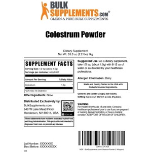BulkSupplements Colostrum Powder - 1 of 4