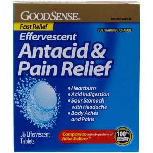 Goodsense Antacid & Pain Relief Effervescent Tablets, 36 Ct - 1 of 4