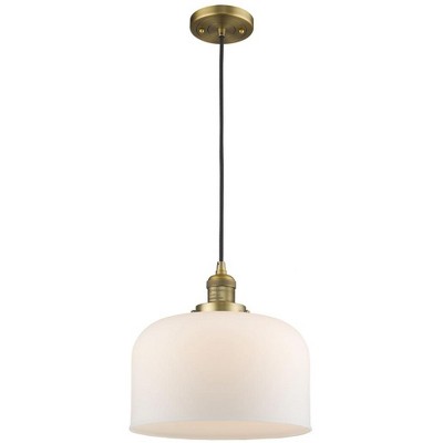 Bell - 1 Light Cord Hung Mini Pendant In Industrial Style-8 Inches Tall and 12 Inches Wide