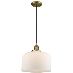 Bell - 1 Light Cord Hung Mini Pendant In Industrial Style-8 Inches Tall and 12 Inches Wide - 1 of 1