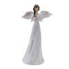 Angel Figurine with Silver Floral Accent (Set of 2) - 3 of 4