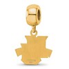 Black Bow Jewelry 14k Yellow Gold Plated Sterling Silver Marquette Golden Eagles NCAA Bead Charm - 4 of 4